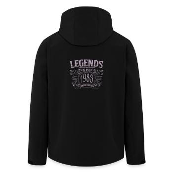 Les légendes sont nées en 1983 Cadeaux pour le 40e anniversaire - Veste softshell homme en polyester recyclé Stanley/Stella - noir - Dos - AI Model Male 185 light (185cm)