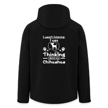 I was thinking about my chihuahua - Men’s Recycled Softshell Jacket by Stanley/Stella - black - Back - AI Model Male 185 light (185cm)