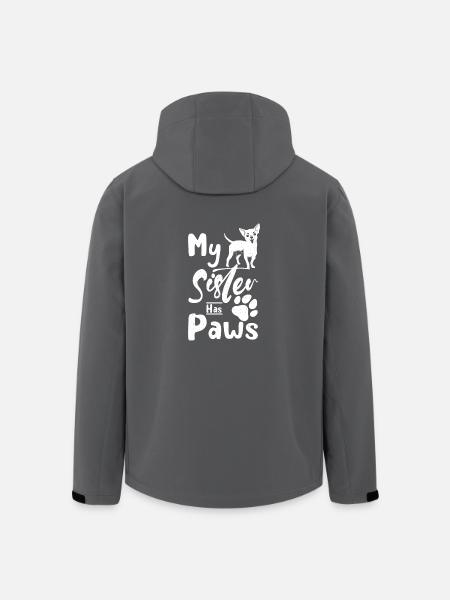 My Sister has paws chihuahua - Men’s Recycled Softshell Jacket by Stanley/Stella - black