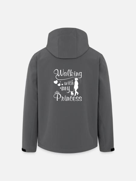 Walking with my prince Chihuahua - Men’s Recycled Softshell Jacket by Stanley/Stella - black