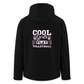 Cool girls play volleyball - Men’s Recycled Softshell Jacket by Stanley/Stella - black - Back - AI Model Male 185 light (185cm)