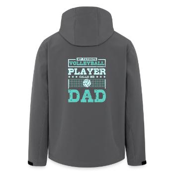 Mon joueur de volleyball préféré m’appelle papa - Veste softshell homme en polyester recyclé Stanley/Stella - noir - Dos - AI Model Male 185 light (185cm)
