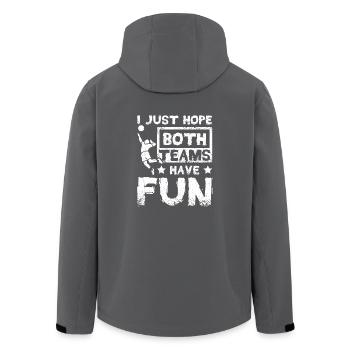 J’espère juste que les deux équipes auront du plaisir à jouer au volleyball - Veste softshell homme en polyester recyclé Stanley/Stella - noir - Dos - AI Model Male 185 light (185cm)
