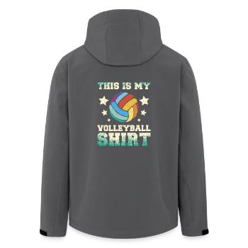 This is my volleyball - Men’s Recycled Softshell Jacket by Stanley/Stella - black - Back - AI Model Male 185 light (185cm)
