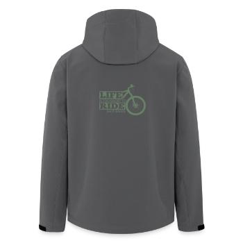 Bicycle Shirt Life is too short - Men’s Recycled Softshell Jacket by Stanley/Stella - black - Back - AI Model Male 185 light (185cm)