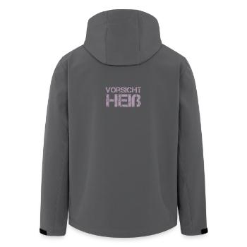 vorsicht heiss - Recycelte Männer Softshell-Jacke von Stanley/Stella - Schwarz - Hinten - AI Model Male 185 light (185cm)