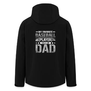 Mon joueur de baseball préféré m’appelle papa - Veste softshell homme en polyester recyclé Stanley/Stella - noir - Dos - AI Model Male 185 light (185cm)