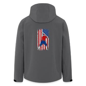 Usa american flag patriotic baseball 4th of july - Recycelte Männer Softshell-Jacke von Stanley/Stella - Schwarz - Hinten - AI Model Male 185 light (185cm)