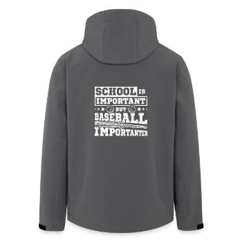 L’école est importante, mais le baseball est plus important - Veste softshell homme en polyester recyclé Stanley/Stella - charbon - Dos - AI Model Male 185 light (185cm)