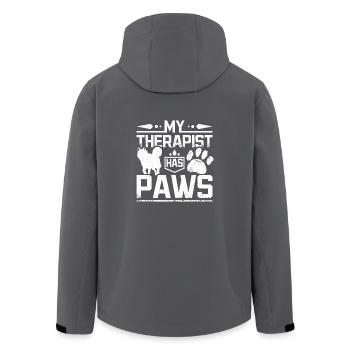My therapist has paws siberian husky - Recycelte Männer Softshell-Jacke von Stanley/Stella - Schwarz - Hinten - AI Model Male 185 light (185cm)