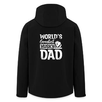 World's greatest siberian husky dad - Recycelte Männer Softshell-Jacke von Stanley/Stella - Schwarz - Hinten - AI Model Male 185 light (185cm)