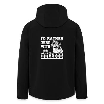 Je préfère être avec mon bouledogue anglais - Veste softshell homme en polyester recyclé Stanley/Stella - noir - Dos - AI Model Male 185 light (185cm)
