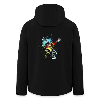 Splash Art Lacrosse Player - Veste softshell homme en polyester recyclé Stanley/Stella - noir - Dos - AI Model Male 185 light (185cm)