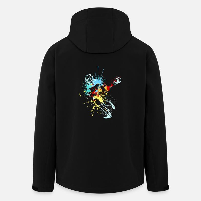 Splash Art Lacrosse Player - Recycelte Männer Softshell-Jacke von Stanley/Stella - Schwarz