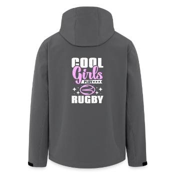 Les filles cool jouent au rugby - Veste softshell homme en polyester recyclé Stanley/Stella - noir - Dos - AI Model Male 185 light (185cm)