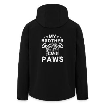 Mon frère a des pattes deutsch bulldog - Veste softshell homme en polyester recyclé Stanley/Stella - noir - Dos - AI Model Male 185 light (185cm)