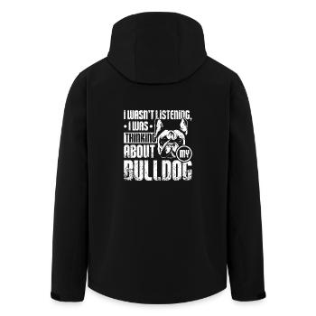 I was thinking about my french bulldog - Men’s Recycled Softshell Jacket by Stanley/Stella - black - Back - AI Model Male 185 light (185cm)