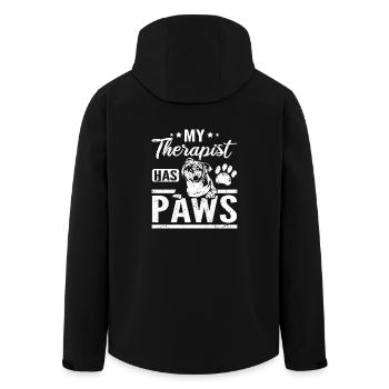 Mon thérapeute a des pattes deutsch bulldog - Veste softshell homme en polyester recyclé Stanley/Stella - noir - Dos - AI Model Male 185 light (185cm)