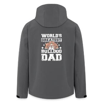 World's greatest english bulldog dad - Men’s Recycled Softshell Jacket by Stanley/Stella - black - Back - AI Model Male 185 light (185cm)