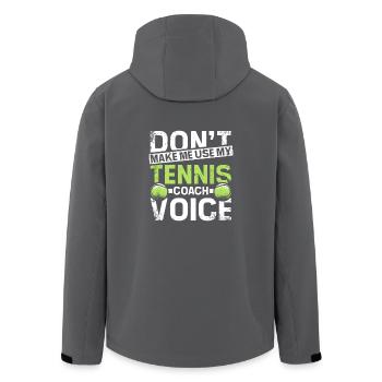 Don't make me use my tennis coach voice - Recycelte Männer Softshell-Jacke von Stanley/Stella - Schwarz - Hinten - AI Model Male 185 light (185cm)