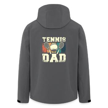 Papa de la fête des pères Papa de tennis - Veste softshell homme en polyester recyclé Stanley/Stella - noir - Dos - AI Model Male 185 light (185cm)
