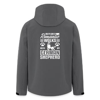 longues promenades romantiques avec mon berger allemand - Veste softshell homme en polyester recyclé Stanley/Stella - noir - Dos - AI Model Male 185 light (185cm)