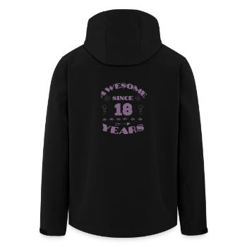Awesome for 18 years Gifts for 18. - Men’s Recycled Softshell Jacket by Stanley/Stella - black - Back - AI Model Male 185 light (185cm)