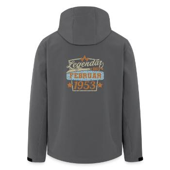 Legendär seit februar 1953 - Recycelte Männer Softshell-Jacke von Stanley/Stella - Schwarz - Hinten - AI Model Male 185 light (185cm)