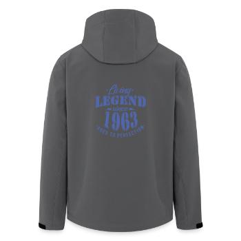 Lebende Legende seit 1963 Sprüche - Recycelte Männer Softshell-Jacke von Stanley/Stella - Schwarz - Hinten - AI Model Male 185 light (185cm)