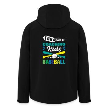 100 days of coaching kids baseball - Recycelte Männer Softshell-Jacke von Stanley/Stella - Schwarz - Hinten - AI Model Male 185 light (185cm)