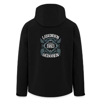 1993 wurden Legenden geboren - Recycelte Männer Softshell-Jacke von Stanley/Stella - Schwarz - Hinten - AI Model Male 185 light (185cm)