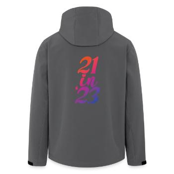 Cadeau 21e anniversaire 21 ans Hommes & Femmes - Veste softshell homme en polyester recyclé Stanley/Stella - noir - Dos - AI Model Male 185 light (185cm)