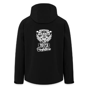 Mechaniker 1973 Geburtstag Mechatroniker Motor - Recycelte Männer Softshell-Jacke von Stanley/Stella - Schwarz - Hinten - AI Model Male 185 light (185cm)