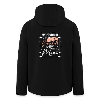 Mein Lieblings Cornhol Spieler nennt mich Mama - Recycelte Männer Softshell-Jacke von Stanley/Stella - Schwarz - Hinten - AI Model Male 185 light (185cm)