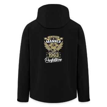 die Besten Mechaniker sind 1963 geboren Geschenke - Recycelte Männer Softshell-Jacke von Stanley/Stella - Schwarz - Hinten - AI Model Male 185 light (185cm)