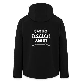 Funny Is my skateboard okay - Men’s Recycled Softshell Jacket by Stanley/Stella - black - Back - AI Model Male 185 light (185cm)
