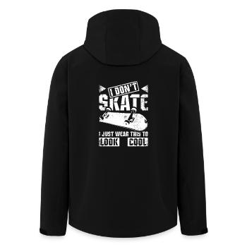 I don't skate I just wear this to look cool skater - Men’s Recycled Softshell Jacket by Stanley/Stella - black - Back - AI Model Male 185 light (185cm)