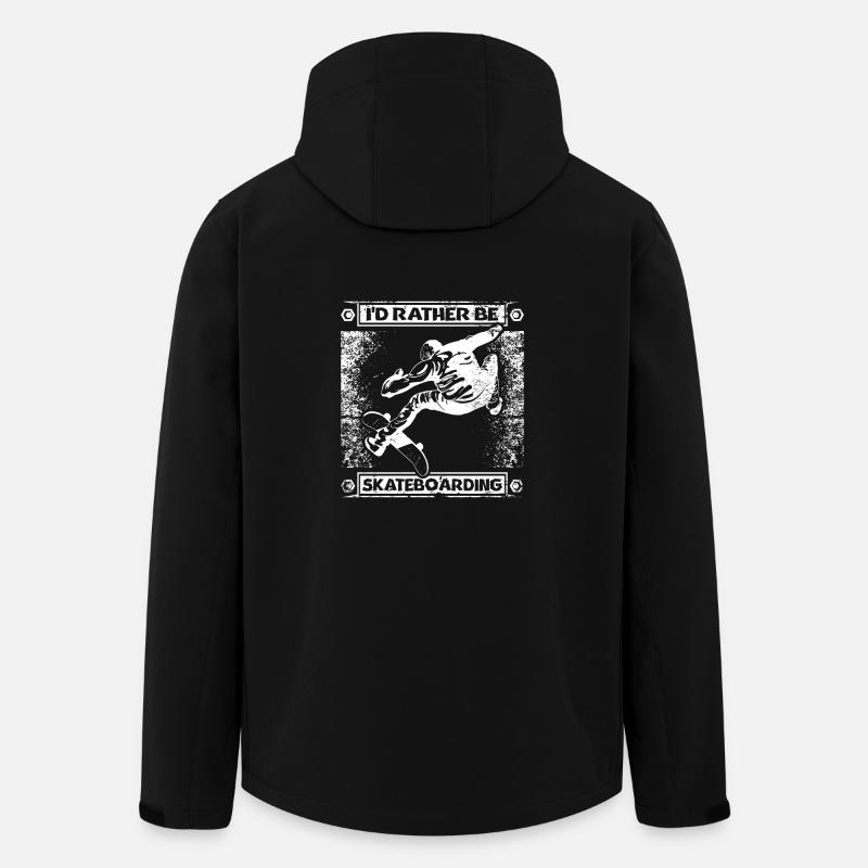 I'd rather skateboard - Men’s Recycled Softshell Jacket by Stanley/Stella - black