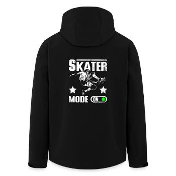 Skater mode on - Men’s Recycled Softshell Jacket by Stanley/Stella - black - Back - AI Model Male 185 light (185cm)