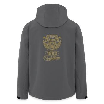 die Besten Mechaniker sind 1963 geboren Geschenke - Recycelte Männer Softshell-Jacke von Stanley/Stella - Schwarz - Hinten - AI Model Male 185 light (185cm)