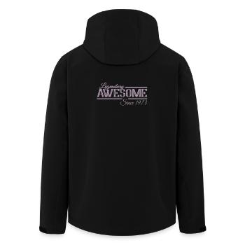 Awesome Since 1973 Birthday Sayings Legendary - Men’s Recycled Softshell Jacket by Stanley/Stella - black - Back - AI Model Male 185 light (185cm)