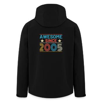 Birthday Awesome since 2005 - Men’s Recycled Softshell Jacket by Stanley/Stella - black - Back - AI Model Male 185 light (185cm)