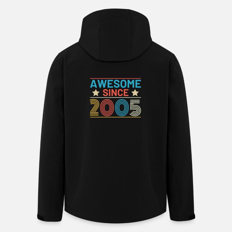 Birthday Awesome since 2005 - Men’s Recycled Softshell Jacket by Stanley/Stella - black