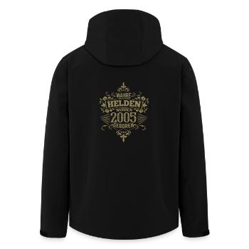 Wahre Helden wurden 2005 geboren - Recycelte Männer Softshell-Jacke von Stanley/Stella - Schwarz - Hinten - AI Model Male 185 light (185cm)