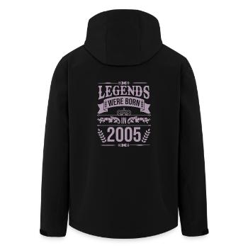 Legenden wurden 2005 geboren - Recycelte Männer Softshell-Jacke von Stanley/Stella - Schwarz - Hinten - AI Model Male 185 light (185cm)
