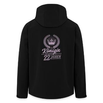 Königin der Herzen seit 22 Jahren - Recycelte Männer Softshell-Jacke von Stanley/Stella - Schwarz - Hinten - AI Model Male 185 light (185cm)