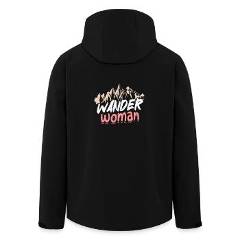 Wander woman - Recycelte Männer Softshell-Jacke von Stanley/Stella - Schwarz - Hinten - AI Model Male 185 light (185cm)