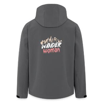 Wander woman - Recycelte Männer Softshell-Jacke von Stanley/Stella - Anthrazit - Hinten - AI Model Male 185 light (185cm)