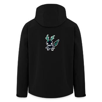 Mignon kawaii axolotl design couleurs négatives - Veste softshell homme en polyester recyclé Stanley/Stella - noir - Dos - AI Model Male 185 light (185cm)