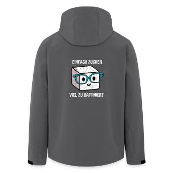 kawaii Würfelzucker mit dem Spruch Einfach zucker - Recycelte Männer Softshell-Jacke von Stanley/Stella - Anthrazit - Hinten - AI Model Male 185 light (185cm)